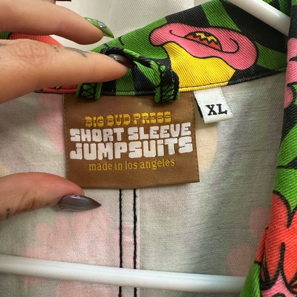 Big Bud Press Colorful Short Sleeve Jumpsuit - Picture 2 of 2